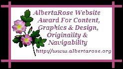 AlbertaRose Website Award Winner!